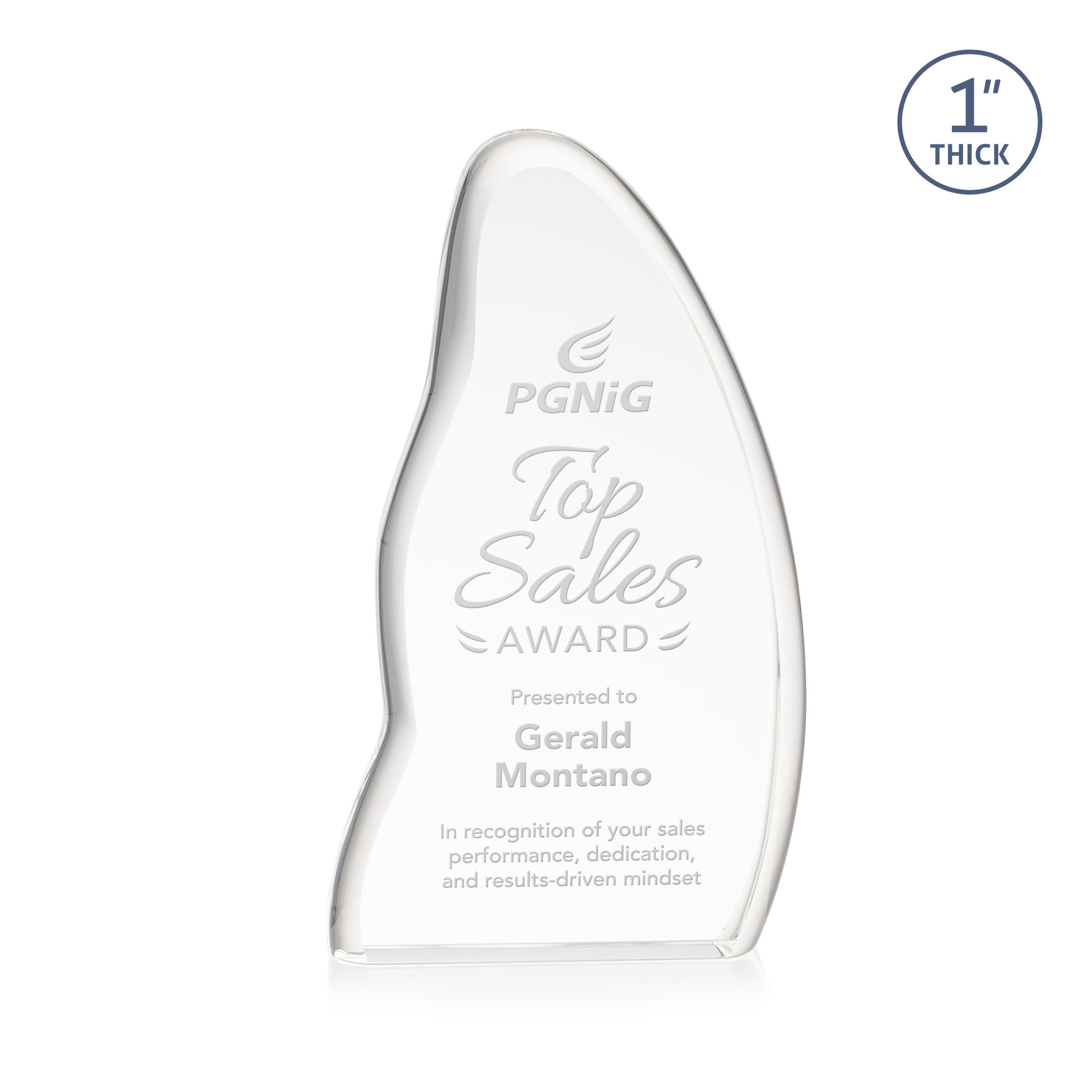 Deep Etch, No Base, 4.625" x 8" x 1.25"