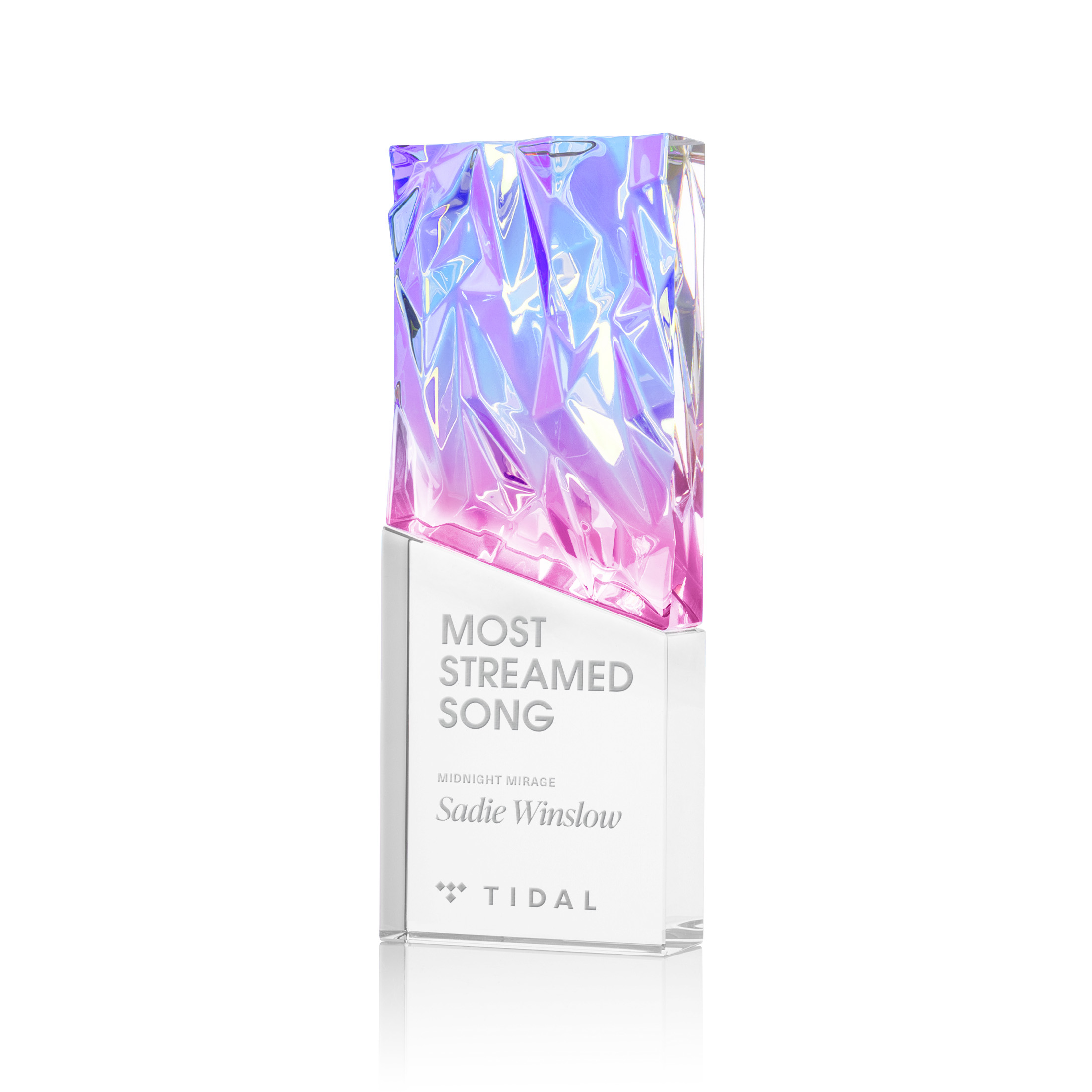 Deep Etch, Clear, 3.125" x 8.25" x 1.25"