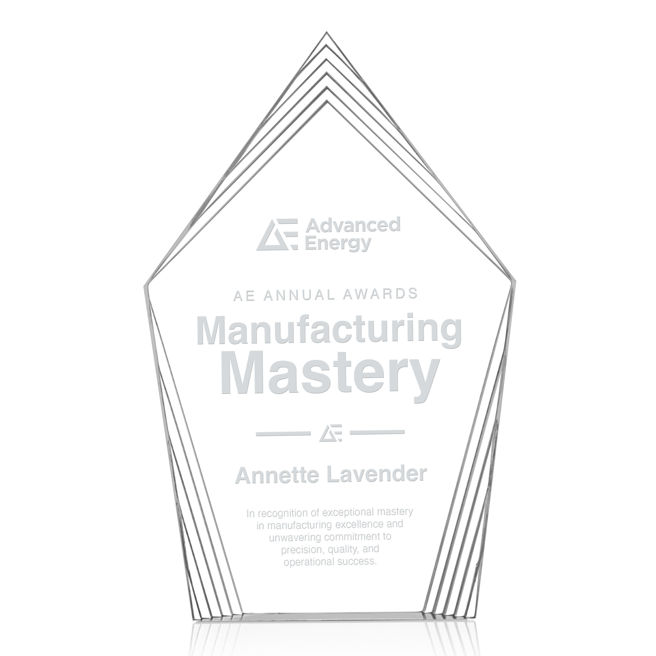 Laser Engraving, Clear, 5.75" x 9" x 1.125"