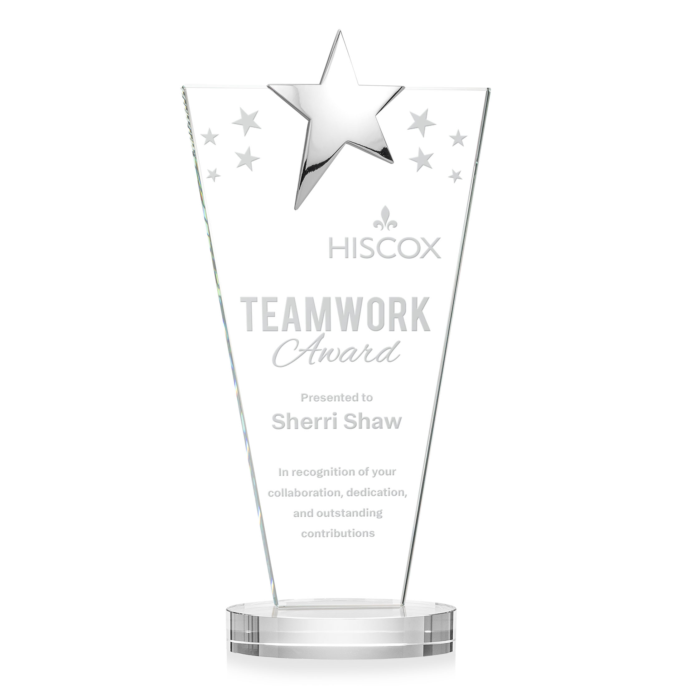 Deep Etch, Chrome, Clear, 5.375" x 10.75" x 4"