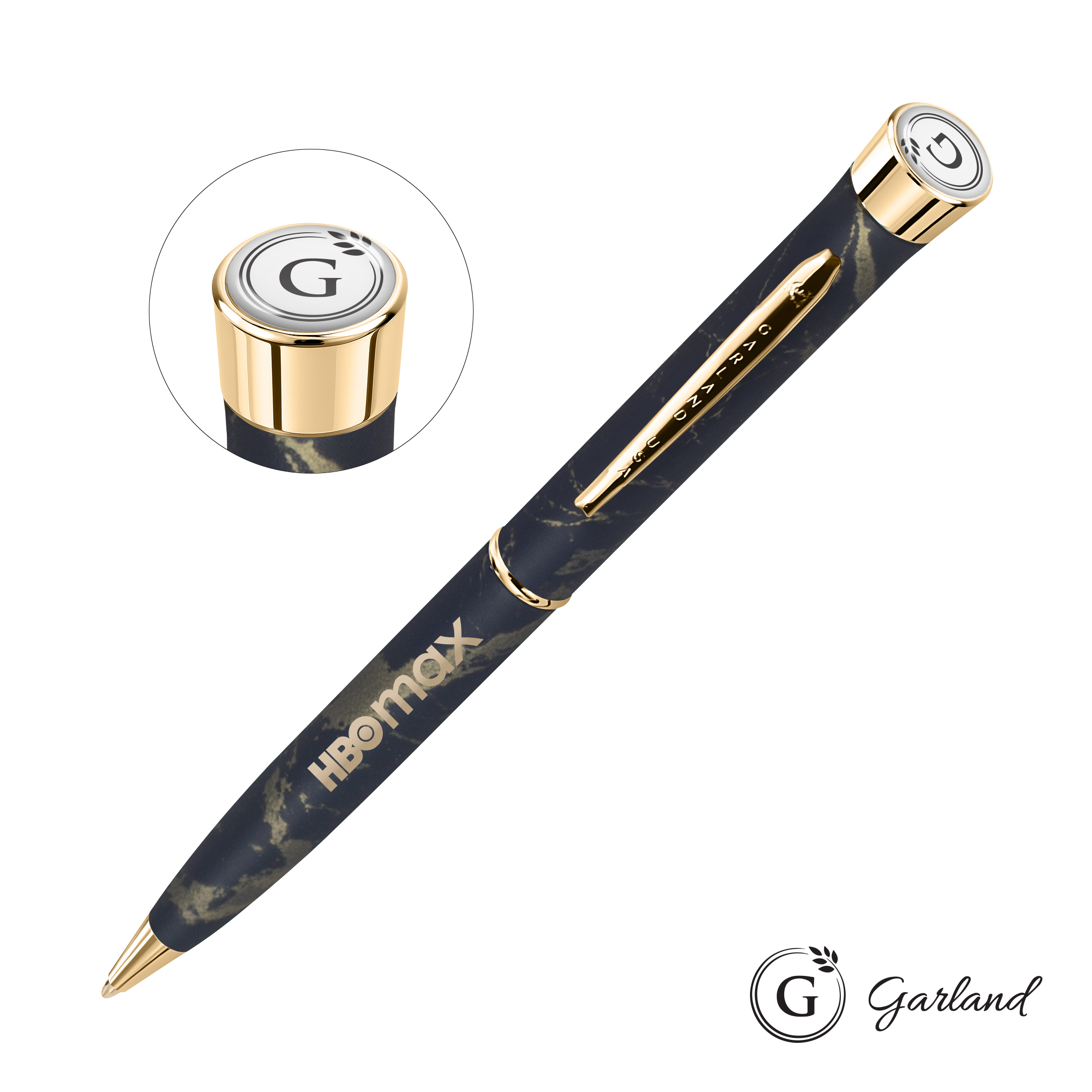 Standard, Ballpoint, Gold, Gold Marble / Gold