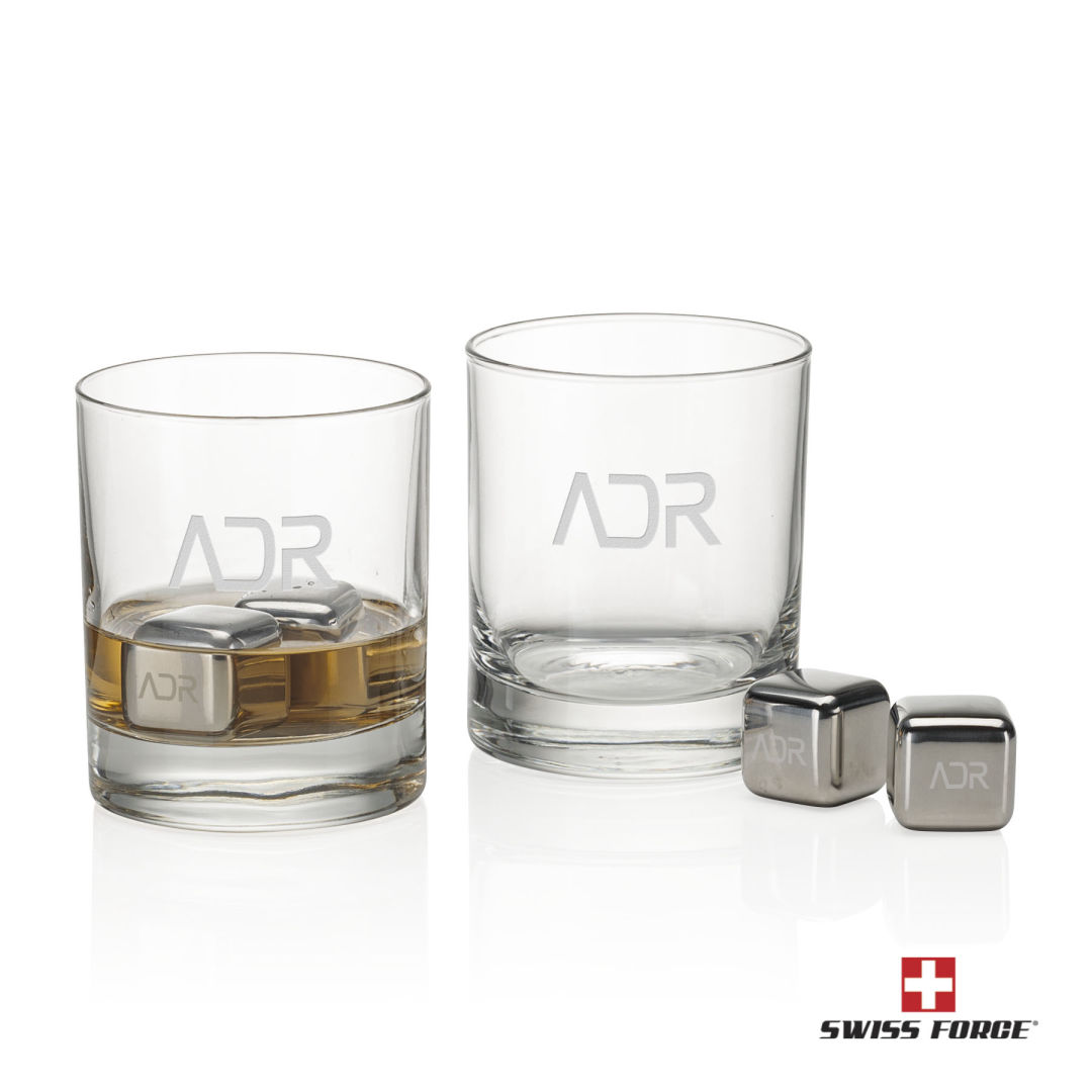 Swiss Force Chelsea Rocks Glass and Ice Cube Set