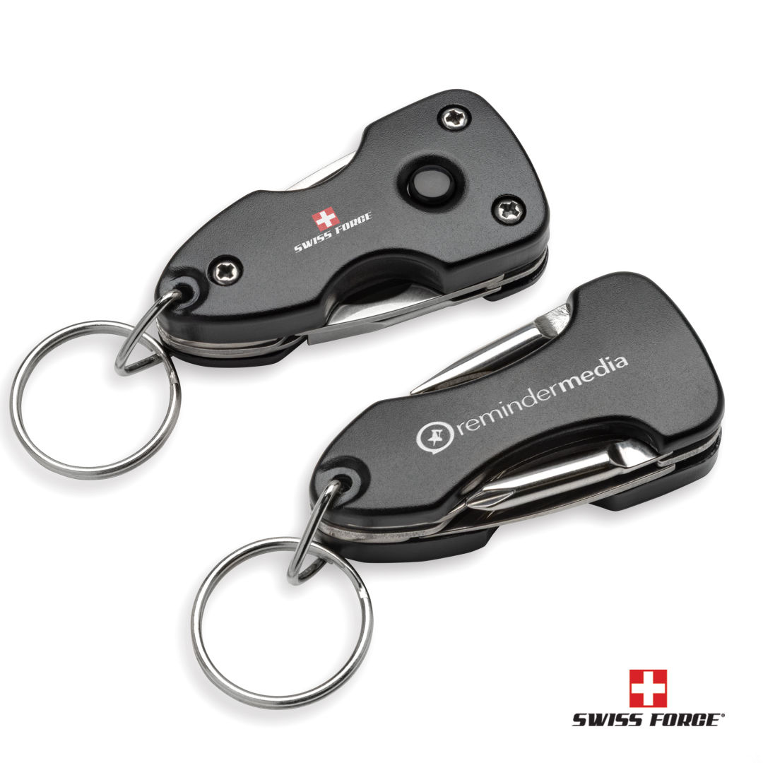 SFL909 - Swiss Force® Wildcub Multi-Tool & Flashlight Keyring - SRG