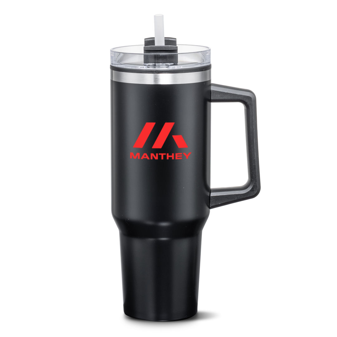 D620 - Benidorm Handle Travel Mug w/Straw - 40oz - SRG